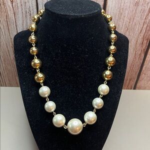J. Crew Pearl & Metallic ball Necklace- No longer available